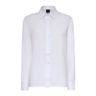 Pinko Shirts, female, White, Size: XL Poplin Shirt