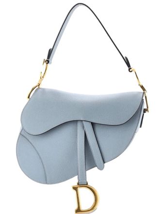 Dior Saddle Handbag Leather Medium shoulder bag - women - Calf Leather - One Size - Blue