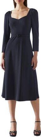 L.k. Bennett Katerina Long Sleeve Crepe Dress in Blu-Navy at Nordstrom Rack, Size 14 Us / 18 Uk