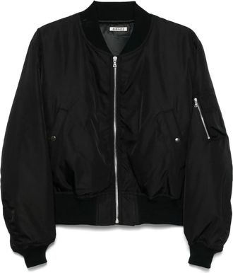 Auralee Bomber in twill di seta - Nero