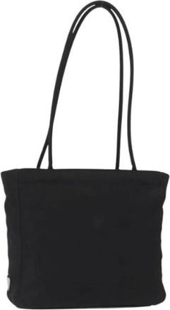 Prada Pre-owned Shoulder Bags, female, Black, Size: ONE SIZE Pre-owned Nylon Shoulder Bag