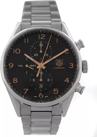Tag Heuer Pre-owned Tag Heuer Carrera Chronograph Automatic Black Dial Mens Watch CAR2014-0