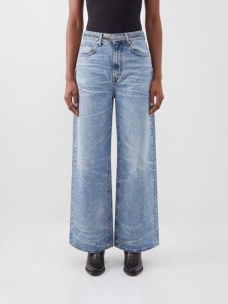 Cycle Jeans Big Low a gamba larga in denim a vita alta con cinta