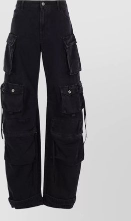 The Attico denim wide-leg trousers