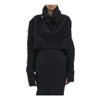 Marc Le Bihan Mantella in Mohair ad Alto Collo - - Jackets - Donna - Nero - M