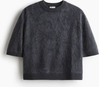 H&M Shirt aus angerautem Kaschmir - Grau