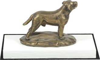 OEM Labrador Retriever - Statuetta Di Cane, Figurina Su Base Bianca, Trofeo Per Esposizione Canina Di Art-dog