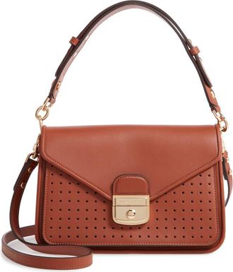 Longchamp Mademoiselle Calfskin Leather Crossbody Bag in Cognac at Nordstrom Rack