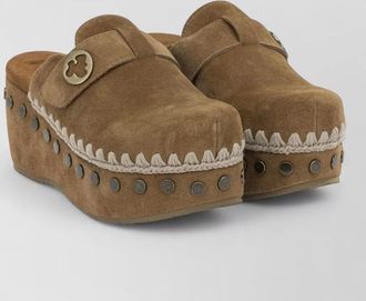 Mou leather mules