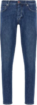 Barba Jeans con applicazione logo - Blu