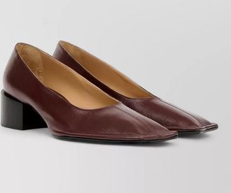 Maison Margiela leather square-toe pumps