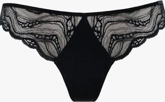 Calvin Klein Womens Calvin Klein THONG Womens Speakeasy Navy - Blue - Size: 14