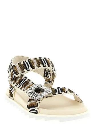 Roger Vivier Slidy Viv Sandals - Beige