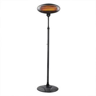 Fabrilamp Fabrilamp - Calefactor Exterior Cuarzo Austral 2000w Negro C/pie 3elem.3pot.ip34 Orientable Y Giro 360&ordm; Regx50,5x50 Cm
