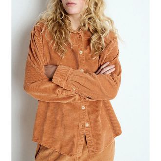 American Vintage Losjes vallend corduroy shirt met lange mouwen PADOW