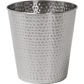 Happimess Axel Modern Minimalist Hammered Steel 2-Gallon Wastebasket in Brushed Steel at Nordstrom