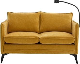 Urban Meuble Sof&aacute; de dos plazas en amarillo con soporte para tel&eacute;fono