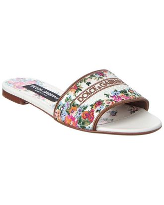 Dolce & Gabbana Dg Logo Leather Sandal