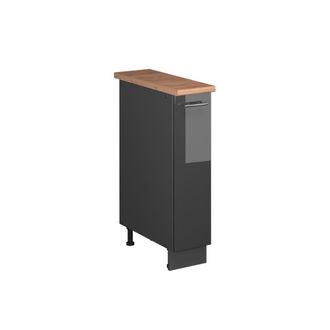 Vicco Mueble De Botica Fame-line, Antracita Alto Brillo/antracita, 20 Cm, Et Roble, Vicco
