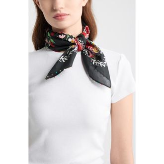 Treasure & Bond Beaded Cotton Bandana in Black- Red Combo at Nordstrom