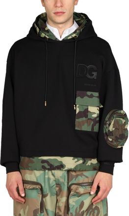 Dolce & Gabbana Black Logo Hood Sweatshirts