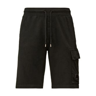 C.P. Company Light Fleece Lens Shorts - Heren - Korte Broeken - Zwart - S - Katoen - Korte Broeken