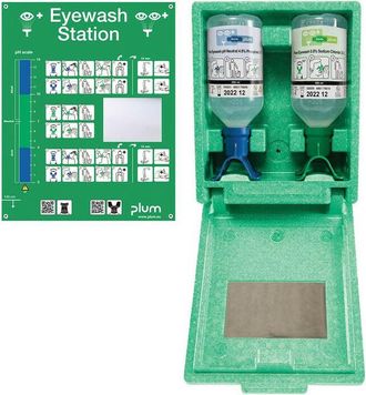 Plum Plum - Estaci&oacute;n De Emergencia Ocular Duo 1x0.5l Ph Neutro Duo.1x0.5l Soluci&oacute;n De Lavado Ocular Duo