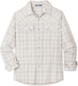 Stio | Mens Eddy Coast Shirt Long Sleeve, Size Extra Extra Extra Large in Pebble Plaid