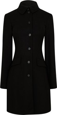 HUGO BOSS Womens Overcoat in Black - Size 6 UK