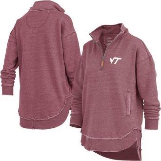 Pressbox Womens Pressbox Maroon Virginia Tech Hokies Northfork Sojourn Poncho Quarter-Zip Sweatshirt at Nordstrom, Size Xx-Large