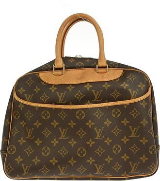 Louis Vuitton Deauville Handbag Monogram Canvas Brown Canvas Handbag (Pre-Owned)