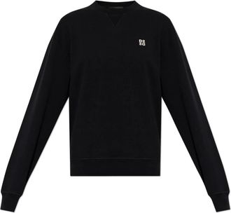 Dsquared2 Sweatshirt met logo-vormige applicatie - Dames - Sweatshirts - Zwart - S - Katoen - Hoodies & sweatvesten