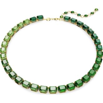 Swarovski Millenia Crystal Collar Necklace in Green at Nordstrom