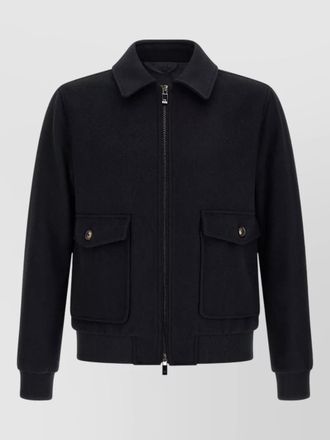 Pal Zileri wool single-breasted bomber jacket