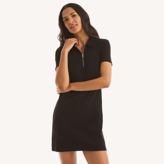 Nautica Womens Zip-Up Deck Polo Dress