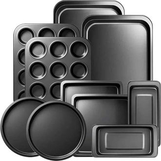 OEM Juego De Moldes Antiadherentes Para Horno, Moldes Redondos/cuadrados Para Pasteles, Moldes Para Muffins, Bandejas Para Hornear, Juego De Bandejas Para