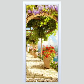 OEM Adhesivo De Tela Para Puerta - Camino Entre Flores 303pd