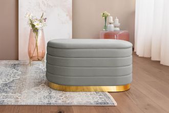 Kayoom Sitzbank »Adina 125, TOPSELLER!, Edler Touch durch goldenen Sockel« Sitzbank, Esszimmerbank, OTTOs Choice, 1 Stk. tlg. Samt-Sitzbank mit Stauraum, gol