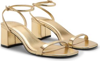 Mango Tica Ankle Strap Sandal in Gold at Nordstrom, Size 8.5Us