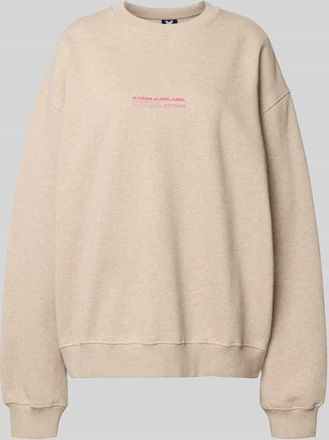 Karo Kauer Oversized Sweatshirt mit Rundhalsausschnitt Modell Legacy in Beige Melange, Größe XL
