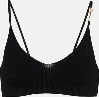 Jacquemus Le Bandeau Pralu ribbed-knit crop top