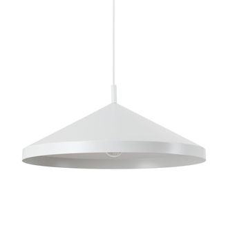 Ideal Lux L&aacute;mpara colgante redonda de metal blanco con interior blanco