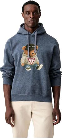 Guess Teddy Bear Hoodie - Heren - Sweatshirts & Hoodies - Blauw - Maat: S Katoen