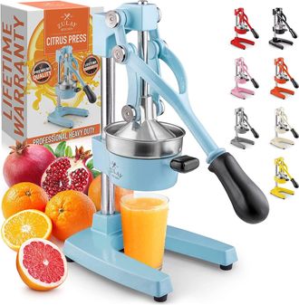 Zulay Kitchen Premium Quality Heavy Duty Manual Orange Juicer and Lime Squeezer Press Stand