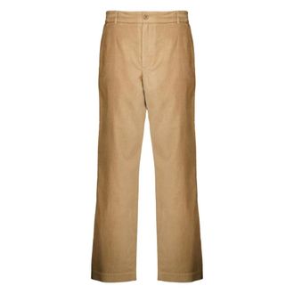 Moncler Elasticated Waistband Trousers - male - Moncler - Wide Trousers - Beige - XL - Trousers