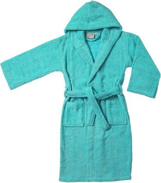 Superior Ultra-Soft Terry Lightweight Kids Unisex Hooded Bathrobe