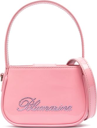 Blumarine Logo Patent Leather Handbag