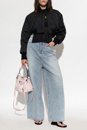 Balenciaga Short Bomber Jacket, Womens, Black