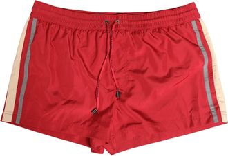 Dolce & Gabbana Red Polyester Men Drawstring Shorts Mens Swimwear