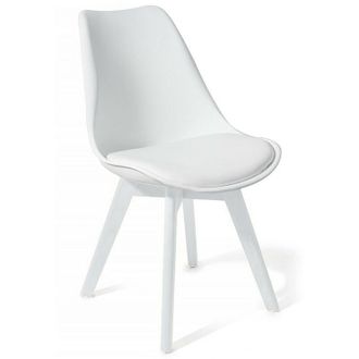 Oresteluchetta Set 4 sedie in pelle sintetica bianche cm. H.81 x L.49 x P.54